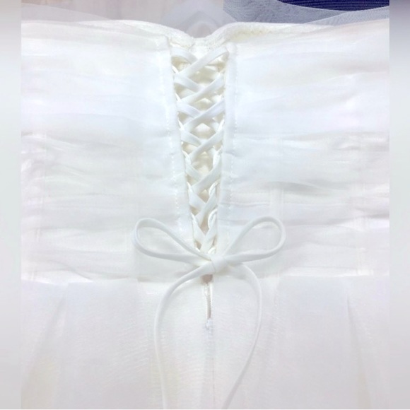 Brand new WEDDING MIDI white soft tulle dress - Picture 4 of 6